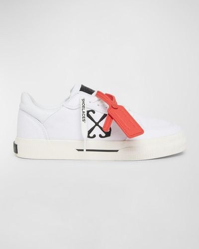 Off-White c/o Virgil Abloh Vulcanized Canvas Low-Top Sneakers - White