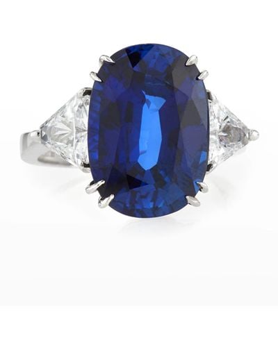 Fantasia by Deserio Oval Cubic Zirconia Ring, 10 Tcw - Blue
