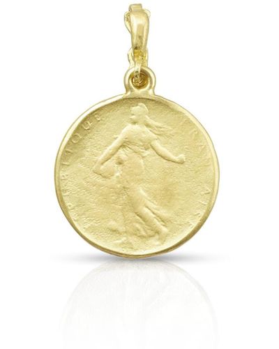 Dominique Cohen 18k Yellow Gold Goddess Coin Classic Enhancer - Metallic