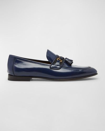 Tom Ford Sean Patent Leather Tassel Loafers - Blue
