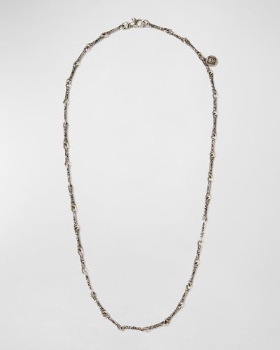 John Varvatos Artisan Woven Texture Chain Necklace, 24"L - Blue