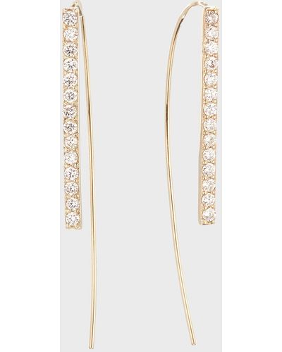 Lana Jewelry Flawless 14K Diamond Forward-Hooked Earrings - White