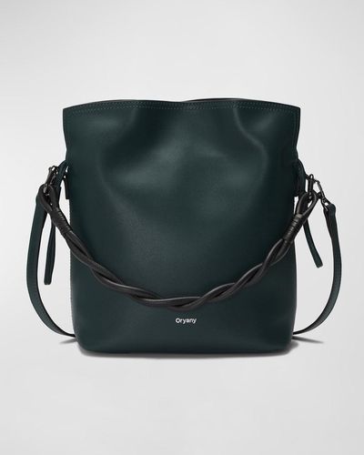 orYANY Madeleine Leather Top-handle Bucket Bag - Green