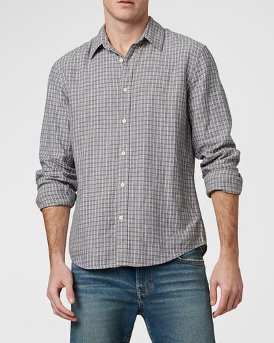 Joe's Jeans Oliver Linen Casual Button-Down Shirt - Gray