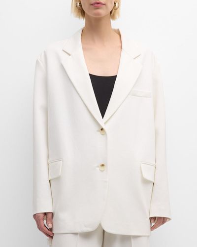 Dorothee Schumacher Emotional Essence Oversized Jersey Jacket - White