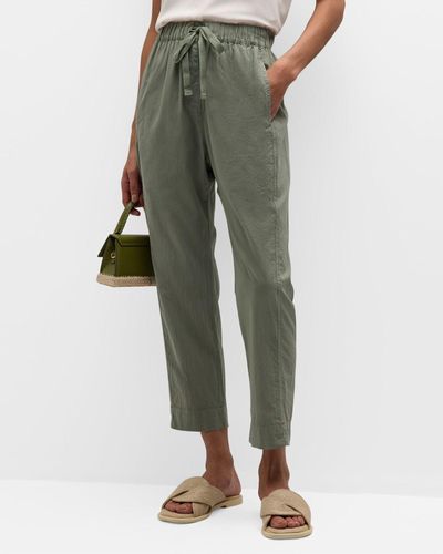 Xirena Draper Tapered Cotton Ankle Pants - Green