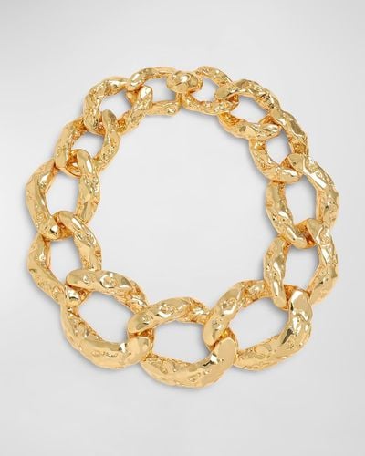 Alexis Brut Golden Curb Link Necklace - Metallic