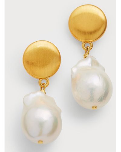 Nest Baroque Drop Earrings - Metallic