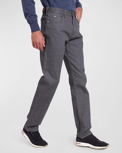 Loro Piana 5-Pocket Denim Jeans - Gray
