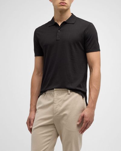 ATM Classic Jersey Polo Shirt - Black