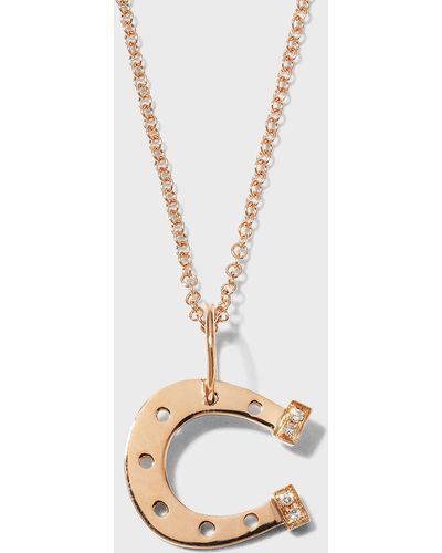 Bridget King Jewelry Mini Horseshoe Necklace - Metallic