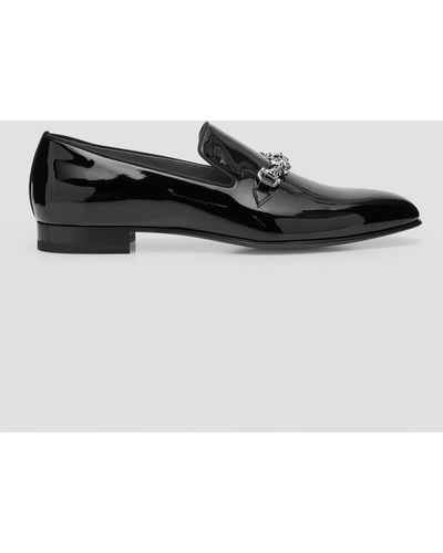 Christian Louboutin Equiswing Patent Bit Loafers - Black