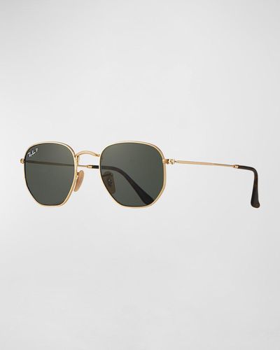 Ray-Ban Round Metal Polarized Sunglasses, 51Mm - Green