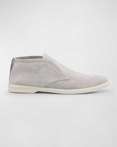 Peter Millar Excursionist Suede Chukka Boots - Gray