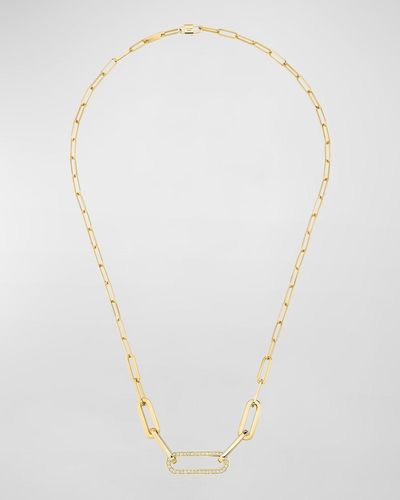 Dinh Van Yellow Gold Maillon Diamond-link Necklace - White