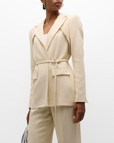 Alexis Alek Belted Suiting Jacket - Natural