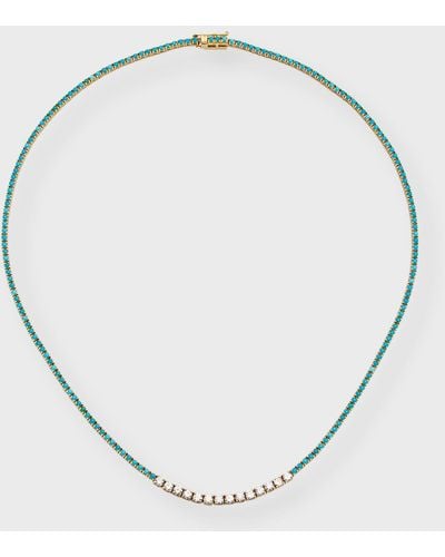 Jennifer Meyer 18k Gold Multi-stone Tennis Necklace - Metallic