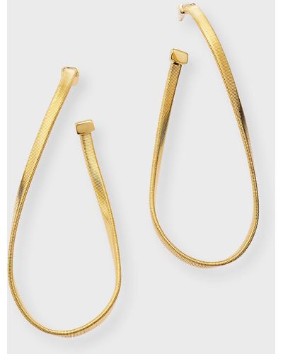 Marco Bicego 18k Gold Marrakech Large Twisted Hoop Earrings - White