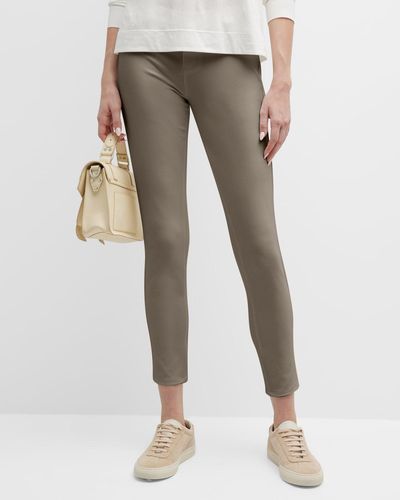 Lafayette 148 New York Petite Mercer Acclaimed Stretch Skinny Pants - Natural