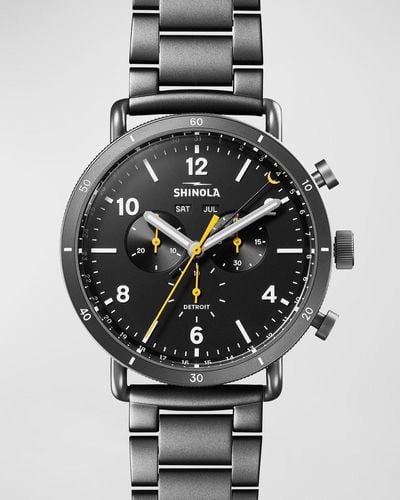 Shinola 45Mm Canfield Sport Chrono Bracelet Watch - Metallic