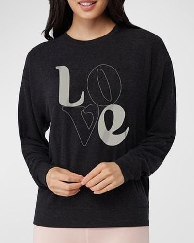 Spiritual Gangster Love Relaxed Savasana Sweatshirt - Black