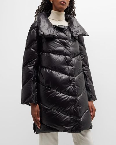 Peuterey Journey Quilted Puffer Coat - Black