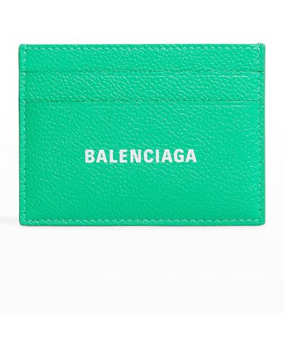 Balenciaga Calfskin Cash Card Holder - Green