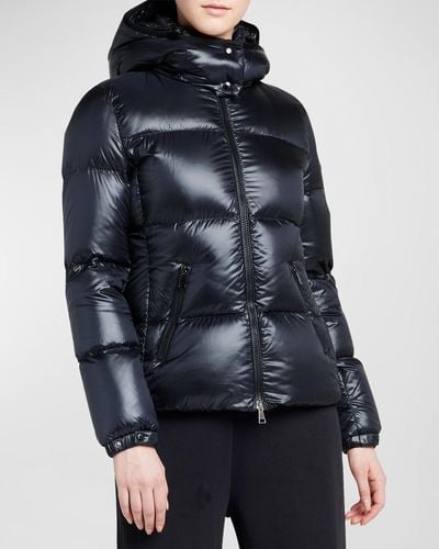 Moncler Fourmine Puffer Jacket With Removable Hood - Blue