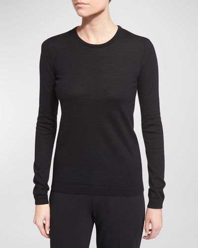 Ralph Lauren Collection Long-Sleeve Cashmere Crewneck Sweater - Black