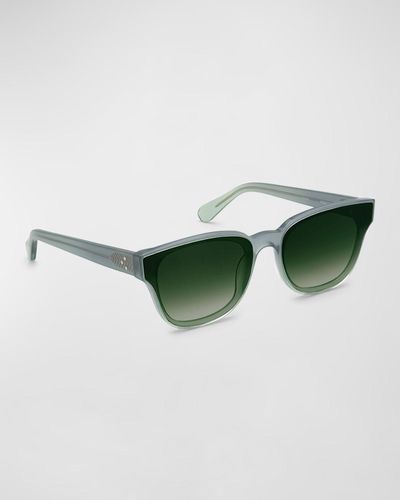 Krewe Webster Mixed-media Sunglasses - Green