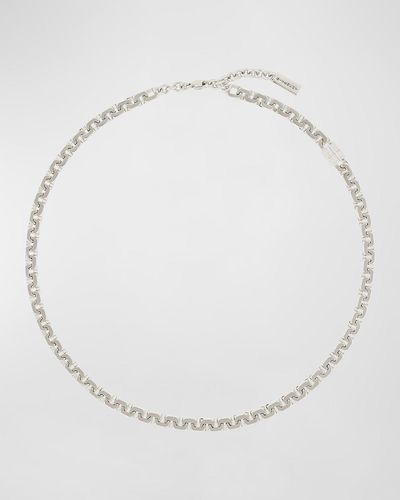Givenchy Silvertone Short G-Chain Necklace - White