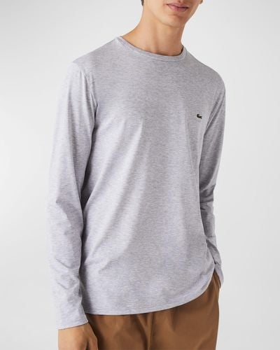 Lacoste Pima Cotton Jersey Crewneck T-shirt - Gray
