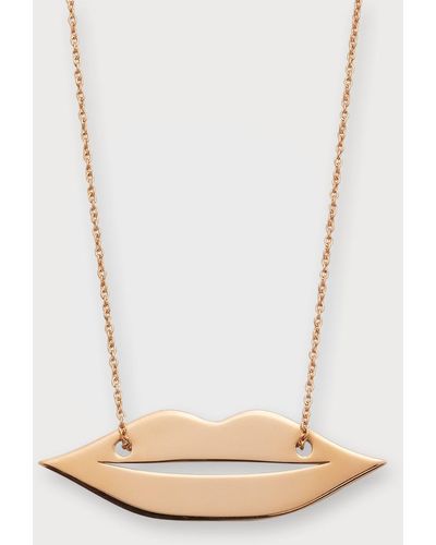 Ginette NY French Kiss Rose Gold Necklace - Natural