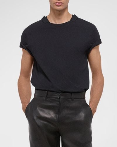 Helmut Lang Cotton Strap T-Shirt - Black