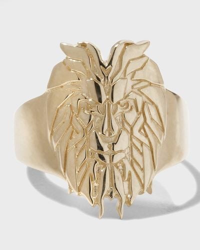 Lana Jewelry 14k Gold Lion Ring - Natural