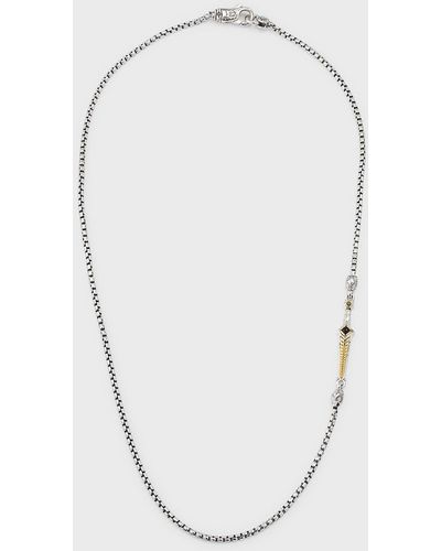Konstantino Laconia Necklace With Black Spinel And Onyx - White