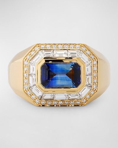 Sorellina 18K Ring With Sapphire And Gh-Si Diamonds - Blue