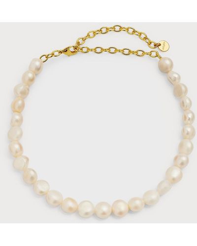 Cult Gaia Melody Choker With Pearls - Natural