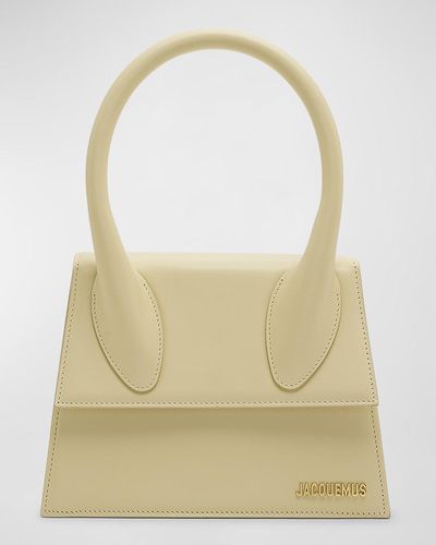 Jacquemus Le Grand Chiquito Leather Top-Handle Bag - Natural