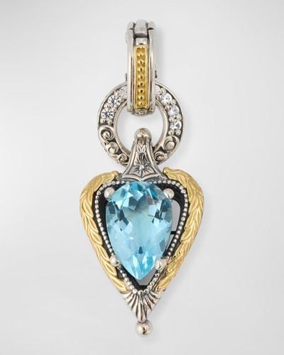 Konstantino And Pendant With Sky Topaz And Sapphires - Blue