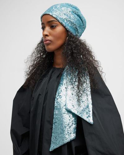 Eugenia Kim Gigi Sequin Scarf - Blue