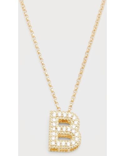 Roberto Coin 18k Diamond Princess Letter Necklace - Metallic