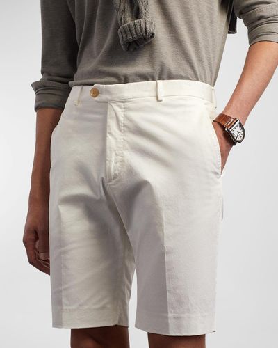 Ralph Lauren Purple Label Eaton Slim Shorts - White