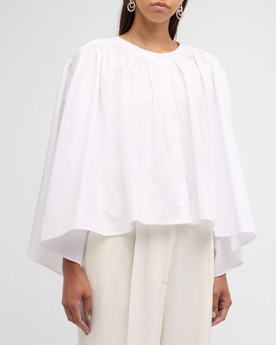 Co. Gathered Tunic Top - White