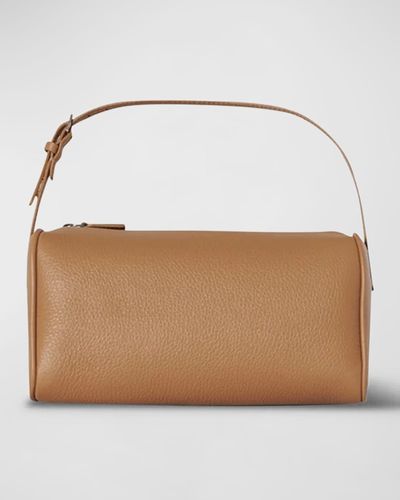 The Row 90s Top-handle Bag In Calf Leather - Brown