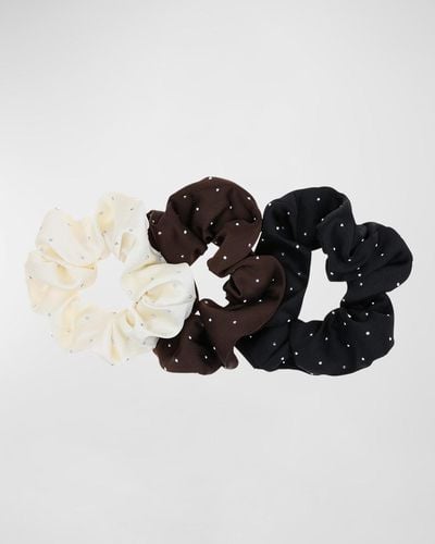 L. Erickson Marin Embellished Scrunchies, Set Of 3 - Black