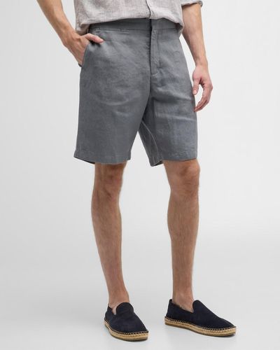 Orlebar Brown Norwich Linen Shorts - Gray