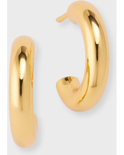 Nest Mini Huggie Hoop Earrings With High Polish - Metallic
