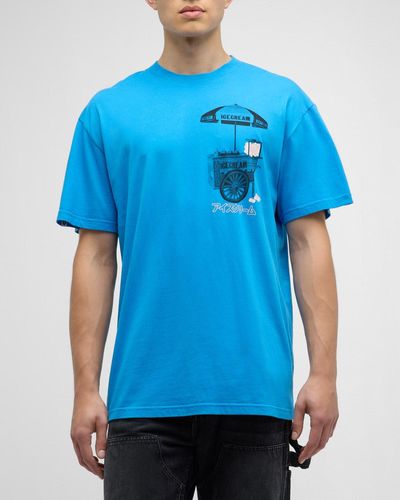 ICECREAM Cart Oversized T-Shirt - Blue