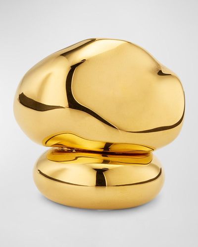 Alexander McQueen Brass Stacked Ring - Metallic